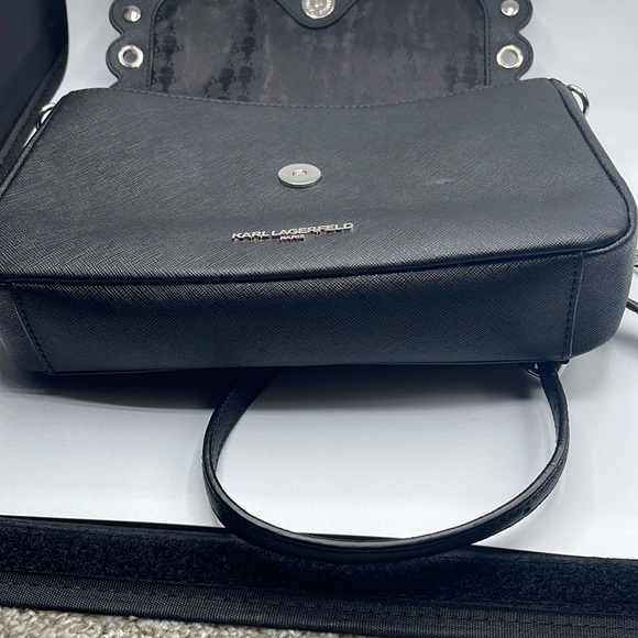 Karl Lagerfield Paris Black Purse with Silver hardware​​​​​​​​​​​​​​​​​​​​ - Picture 7 of 8